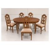 Wood Dining Table with Five Chairs