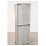 Tall Gray Two-Door Storage Cabinet