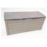 Beige Plastic Storage Bin
