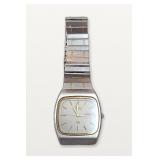 Silver-Tone Rectangular Wristwatch