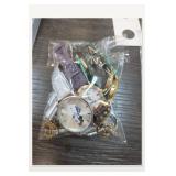 Bagged Assorted Costume Jewelry and Watch
