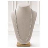 Silver-Tone Rope Chain Necklace