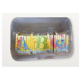 Plastic Bin of Alphabet Blocks
