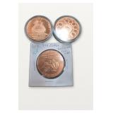 Three Copper-Tone Commemorative Coins