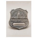Silver-Tone U.S. Capitol Police Badge-Shaped Belt Buckle