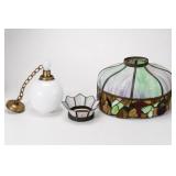 Stained Glass Lamp Shade and Accessories