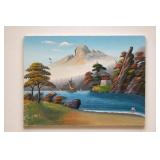Framed Mountain Landscape Print