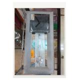 Rectangular Modern Wall Clock with Silver-Tone Frame