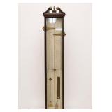 Tall Glass and Wood Wall Barometer