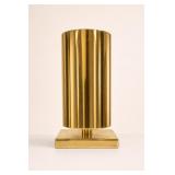 Gold-Tone Cylindrical Table Lamp