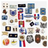 Assorted Military and Service Pins and Badges