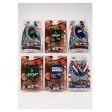 Six Packaged Sports Collectible Keychains