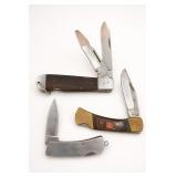 Three Folding Pocket Knives