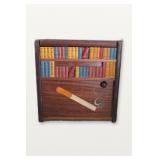 Decorative Bookshelf Wall Plaque with Pipe Design