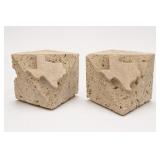 Pair of Texas Shaped Stone Bookends
