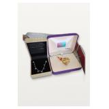 Boxed Costume Jewelry Necklace and Brooch