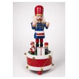 Wooden Nutcracker and Drum Figurine Decor