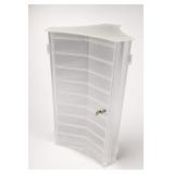 White Corner Display Shelf Unit