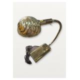 Metal Hand Mirror and Brush Set