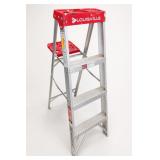 Aluminum Step Ladder with Red Top
