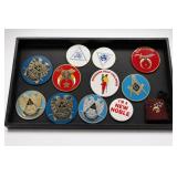 Assorted Fraternal and Masonic Pinback Buttons