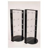 Pair of Black and Clear Acrylic Display Stands