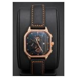 Black and Gold-Tone Chronograph Wristwatch