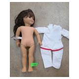 Brunette Doll With White Outfit