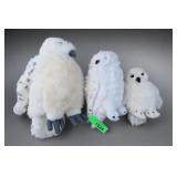 Plush White Owl Toy Group