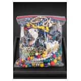 Bagged Assorted Costume Jewelry and Beads
