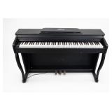 Black Digital Console Piano With Pedals