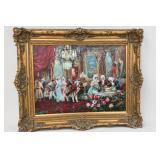 Framed Rococo-Style Ballroom Scene Print