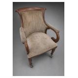 Upholstered Wood Armchair
