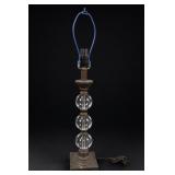 Metal and Glass Table Lamp