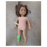 Brown-Haired Vinyl and Cloth Doll