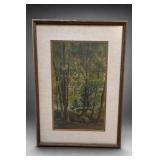 Framed Woodland Scene Art Print