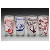 State Souvenir Glass Tumbler Set