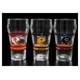 NFL Team Logo Pint Glasses Trio