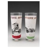 Pair of Antique Auto Theme Glasses