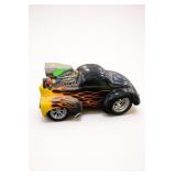 Black and Yellow Flame-Design Toy Car
