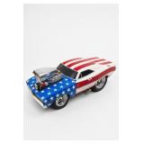 American Flag Painted Die-Cast Muscle Car Model