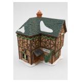 Ceramic Snow-Capped Tudor-Style House Decor