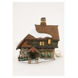 Snow-Covered Ceramic House Figurine