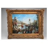 Framed Venetian Canal Scene Print