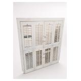 White Painted Wooden Shutter Doors