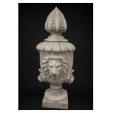 Cast Stone Lion Head Finial