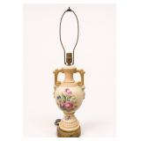 Hand-Painted Floral Ceramic Table Lamp