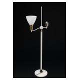 Metal and Glass Torchiere Floor Lamp