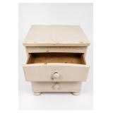 Painted Wood Two-Drawer Nightstand