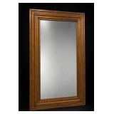 Rectangular Wood-Framed Wall Mirror